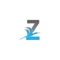Letter Z logo with pelican bird icon design Royalty Free Stock Photo