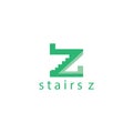 Letter z logo vector illustration staircase design