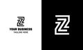 Letter Z minimal vector logo. Icon mark design template Royalty Free Stock Photo