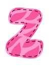 Letter Z sewing alphabet patch Royalty Free Stock Photo