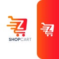 Letter Z Shopping Cart Logo, Fast Trolley Shop Icon