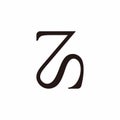 Letter z simple curves design logo vector