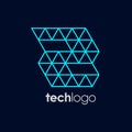 Letter Z Triangle Polygon Tech Logo Royalty Free Stock Photo