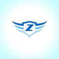 Letter Z Wings Company Logo