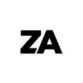 Letter Z and A, ZA logo design template. Minimal monogram initial based logotype