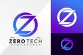 Letter Z Zero Technology Logo Design Vector illustration template Royalty Free Stock Photo
