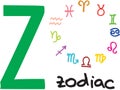 Letter Z - zodiac Royalty Free Stock Photo