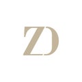 Letter zd luxury logo symbol icon vector graphic design illustration idea creative