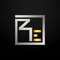 Letter ZE modern logo icon monogram design. Outstanding professional elegant trendy based alphabet. Vector graphic template Royalty Free Stock Photo