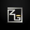 Letter ZG modern logo icon monogram design. Outstanding professional elegant trendy based alphabet. Vector graphic template Royalty Free Stock Photo