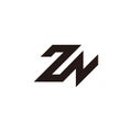 letter zn monoline simple geometric young concept logo vector Royalty Free Stock Photo