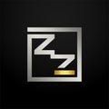 Letter ZZ modern logo icon monogram design. Outstanding professional elegant trendy based alphabet. Vector graphic template Royalty Free Stock Photo