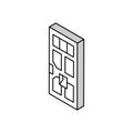 letterbox in door isometric icon vector illustration