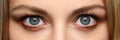 Letterbox view of pretty amazing female eyes