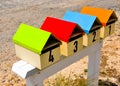 Letterboxes in Color Royalty Free Stock Photo