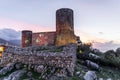 Lettere, Naples, Italy, December 2019: The Medieval Castle of Lettere during the Christmas time Royalty Free Stock Photo