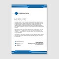 Letterhead Blue premium vector Royalty Free Stock Photo