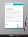 Letterhead design template and mockup minimalist style vector. D Royalty Free Stock Photo