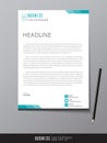 Letterhead design template and mockup minimalist style vector. D Royalty Free Stock Photo