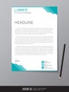 Letterhead design template and mockup minimalist style vector. D Royalty Free Stock Photo