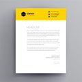 Letterhead design template and mockup minimalist style vector - Royalty Free Stock Photo