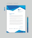 Letterhead template design minimalist Style vector, letterhead design mockup, letterhead for business advertisement layout Royalty Free Stock Photo