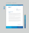 Letterhead template design minimalist Style vector, letterhead design mockup, letterhead for business advertisement layout Royalty Free Stock Photo