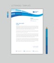 Letterhead template design minimalist Style vector, letterhead design mockup, letterhead for business advertisement layout Royalty Free Stock Photo