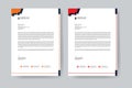 Letterhead Template design - vector file 2 color combination. Royalty Free Stock Photo