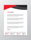 Letterhead Template Design Vector Illustration Royalty Free Stock Photo