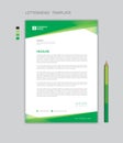 Letterhead template vector, minimalist style, printing design, business advertisement layout, Green concept background, simple