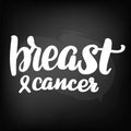 lettering breast cancer Royalty Free Stock Photo