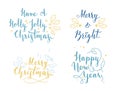 Lettering and calligraphy. Christmas and New Year greetings Royalty Free Stock Photo