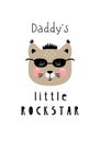 Lettering child poster my daddy little pockstar