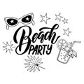 Lettering composition - beach party