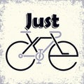 Lettering composition on the theme of Cycling