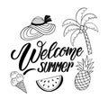 Lettering composition - welcome summer