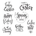 Lettering compositions. Easter and spring quotes. Happy Easter,