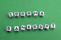 Lettering Corona Bankrupt Royalty Free Stock Photo