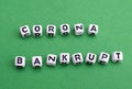 Lettering Corona Bankrupt Royalty Free Stock Photo