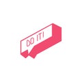 Do it, vector logotype, pink