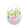 Lettering Easter sale eggs. Vector illustration Royalty Free Stock Photo