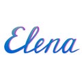 Lettering of the female name Elena