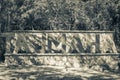 Lettering font symbol statue cave sinkhole cenote Tajma ha Mexico