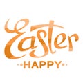 Lettering happy easter design vector illustration flat Royalty Free Stock Photo