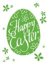 Lettering Happy Easter. Egg. Vector illustration Royalty Free Stock Photo