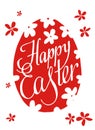 Lettering Happy Easter. Egg. Vector illustration Royalty Free Stock Photo