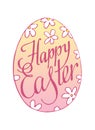 Lettering Happy Easter. Egg. Vector illustration Royalty Free Stock Photo