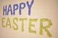 Lettering Happy Easter from the Small Rocks