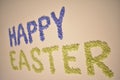 Lettering Happy Easter from the Small Rocks